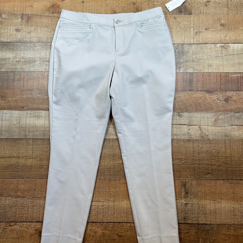 Christopher & Banks NWT Gray Signature Slimming Modern Ankle Pants size 12